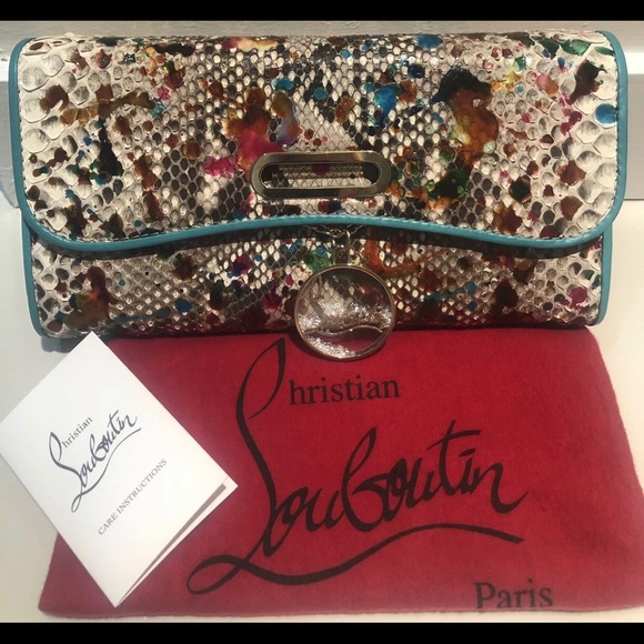 Christian Louboutin Handbags - ❤️SOLD❤️$2495NWT CHRISTIAN LOUBOUTIN PYTHON CLUTCH